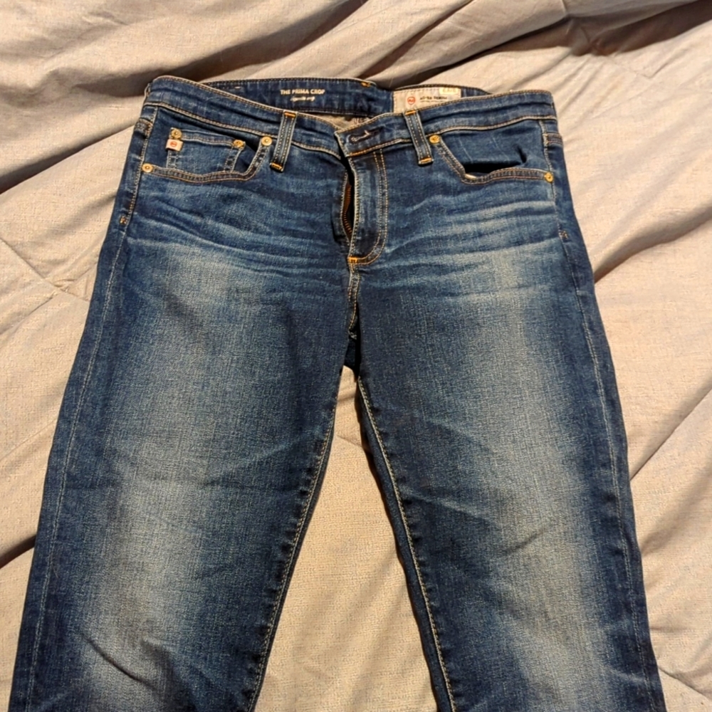 AG denim jeans cigarette crop